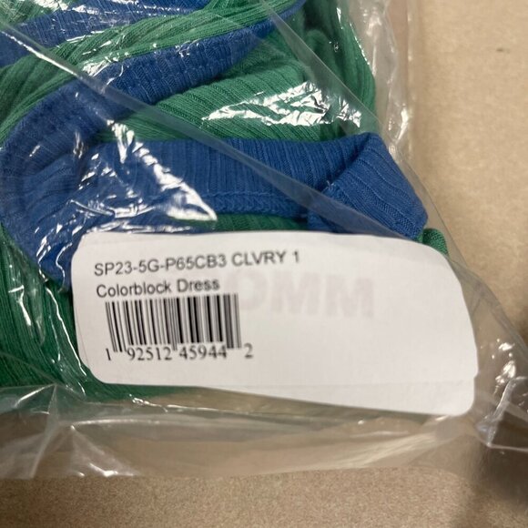 Sundry Color-Block Ruched Dress, Clover/Royal - Size Small - NWT - Picture 8 of 8